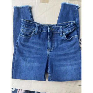 KUT From The Kloth Connie Skinny Crop Denim Blue Jeans Womens Size 28 Stretch